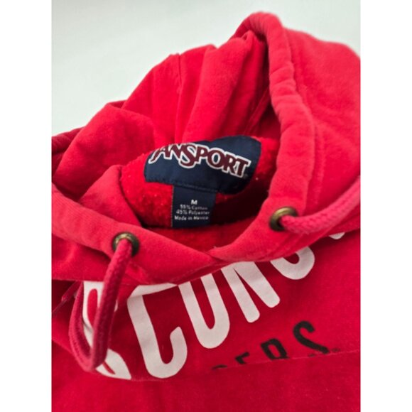 Vintage Wisconsin Badgers Red Hoodie Sweatshirt M By Jansport NCAA - Picture 6 of 7